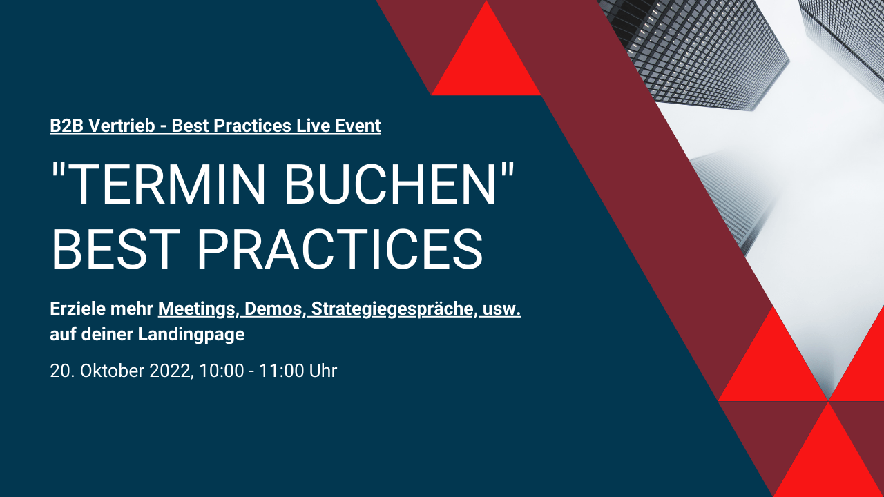 Termin Buchen Landingpage Best Practices für den B2B Vertrieb